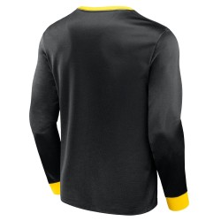 Herren Deutschland 1974 Heim Retro Langarmtrikot – Schwarz
