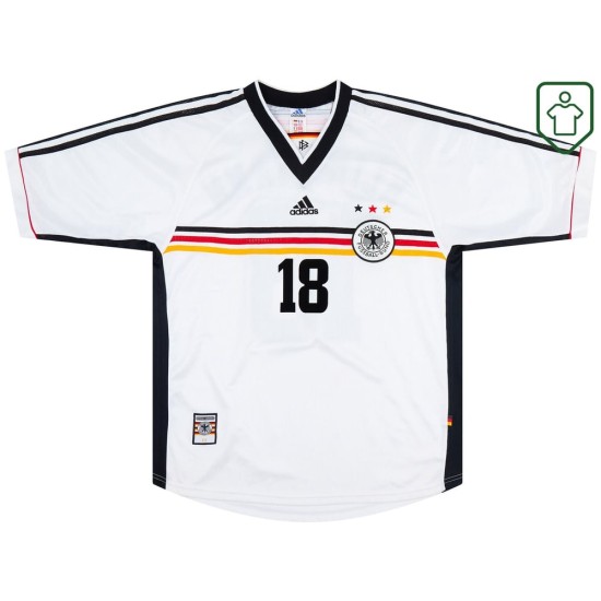 Männer Deutschland 1998/00 Heim Retro Shirt Klinsmann #18