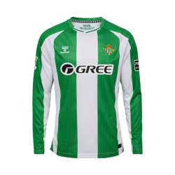 Kinder Real Betis 2025/26 Heimtrikot mit langen Ärmeln