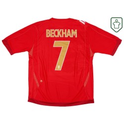Männer England 2006/08 Auswärts Retro Shirt Beckham #7