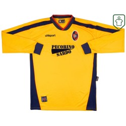 Herren Cagliari Calcio 2000/01 Retro-Trikot Langarm