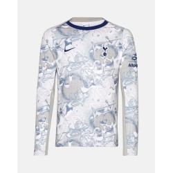Kinder Tottenham Hotspur 2025/26 Heim Langarm Aufwärmtrikot