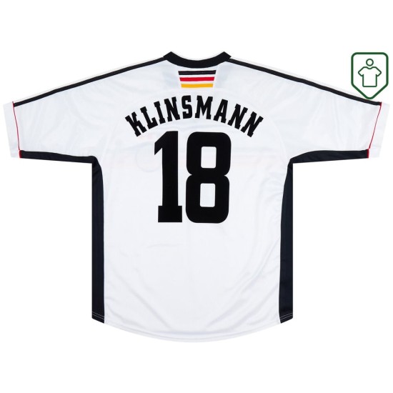 Männer Deutschland 1998/00 Heim Retro Shirt Klinsmann #18